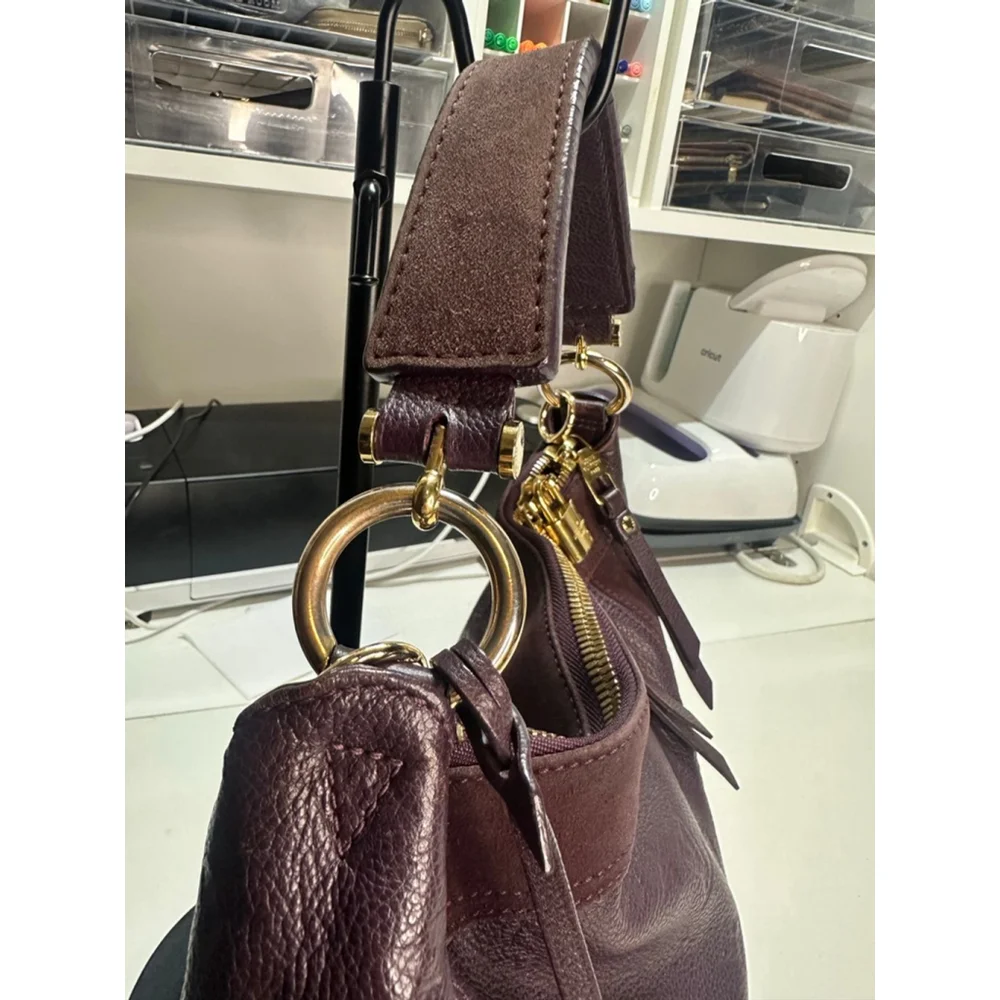 Women's Louis Vuitton Purple Leather Audacieuse EnprienteSuede Hobo Bag One Size - Picture 6 of 16